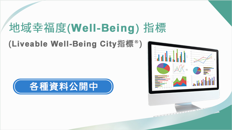 地域幸福度(Well-Being) 指標 　(Liveable Well-Being City指標®)